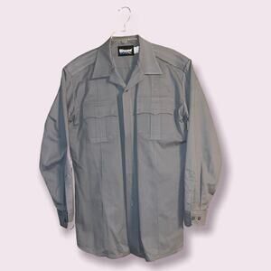 BLAUER 8703X Gray Long Sleeve Cotton Shirt Size Large 35